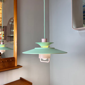 Lamellenlampe neu lackiert mint rosa