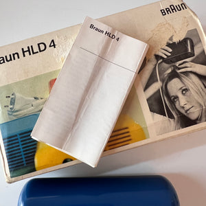 Reisefön HLD 4 blau von Dieter Rams für BRAUN