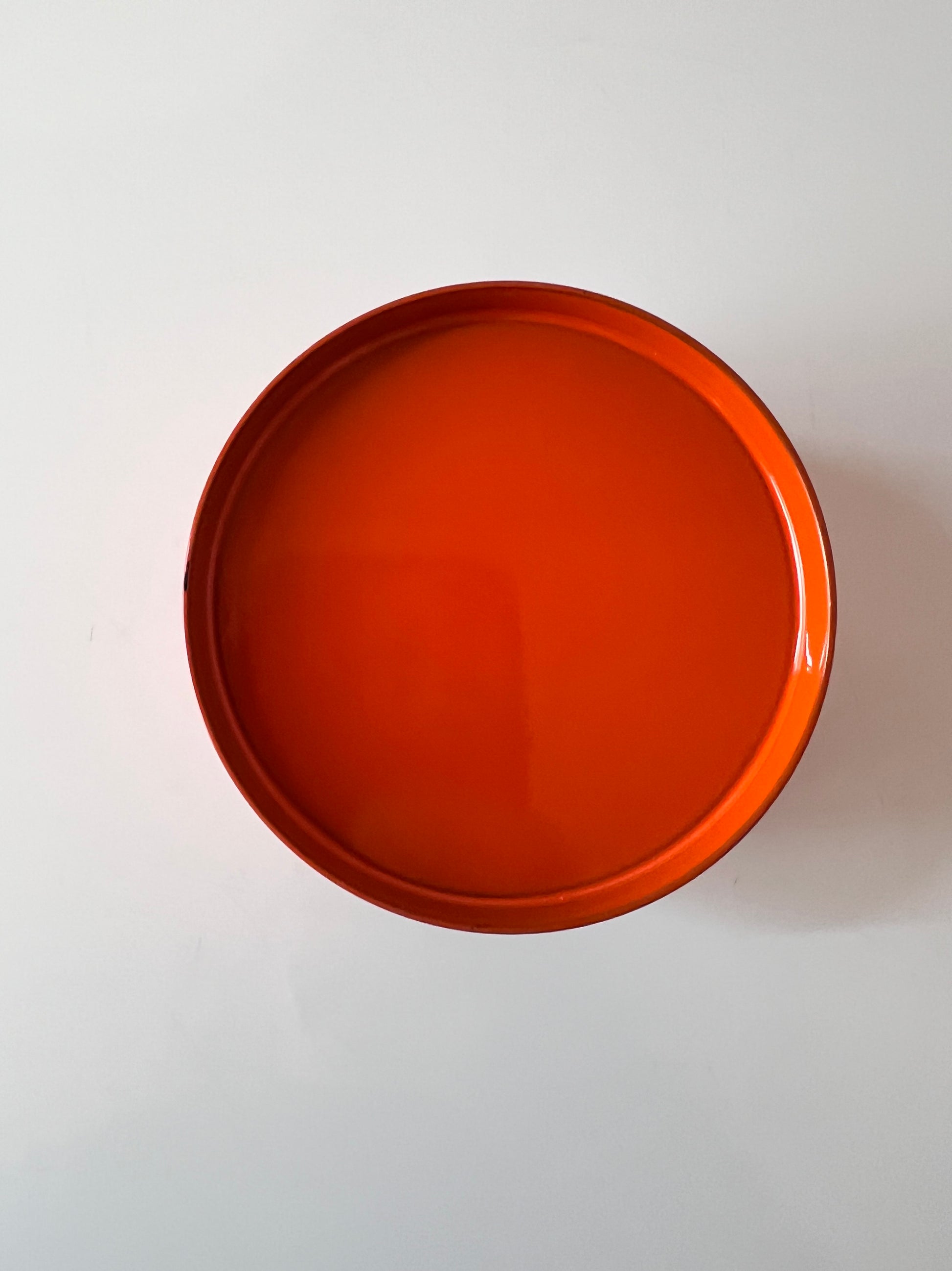 Set: Untersetzer in Dose orange Metall