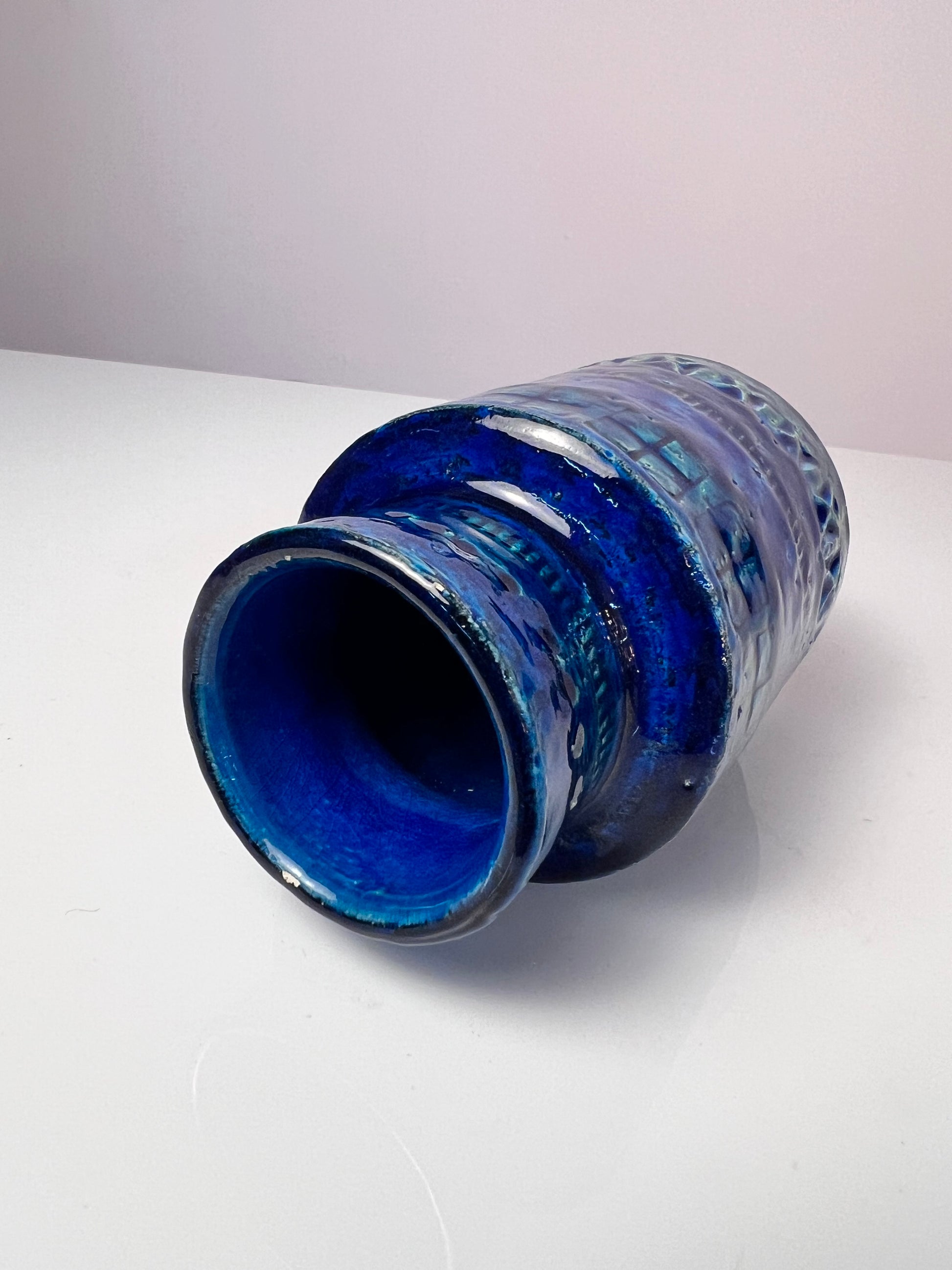 Vase Serie Rimini Blu von Aldo Londi für Bitossi