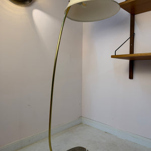 Stehlampe mit Marmorfuß & original Schirm von Rupert Nikoll
