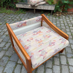 Schlafsessel / Gästebett Teak Textilstoff aus Dänemark