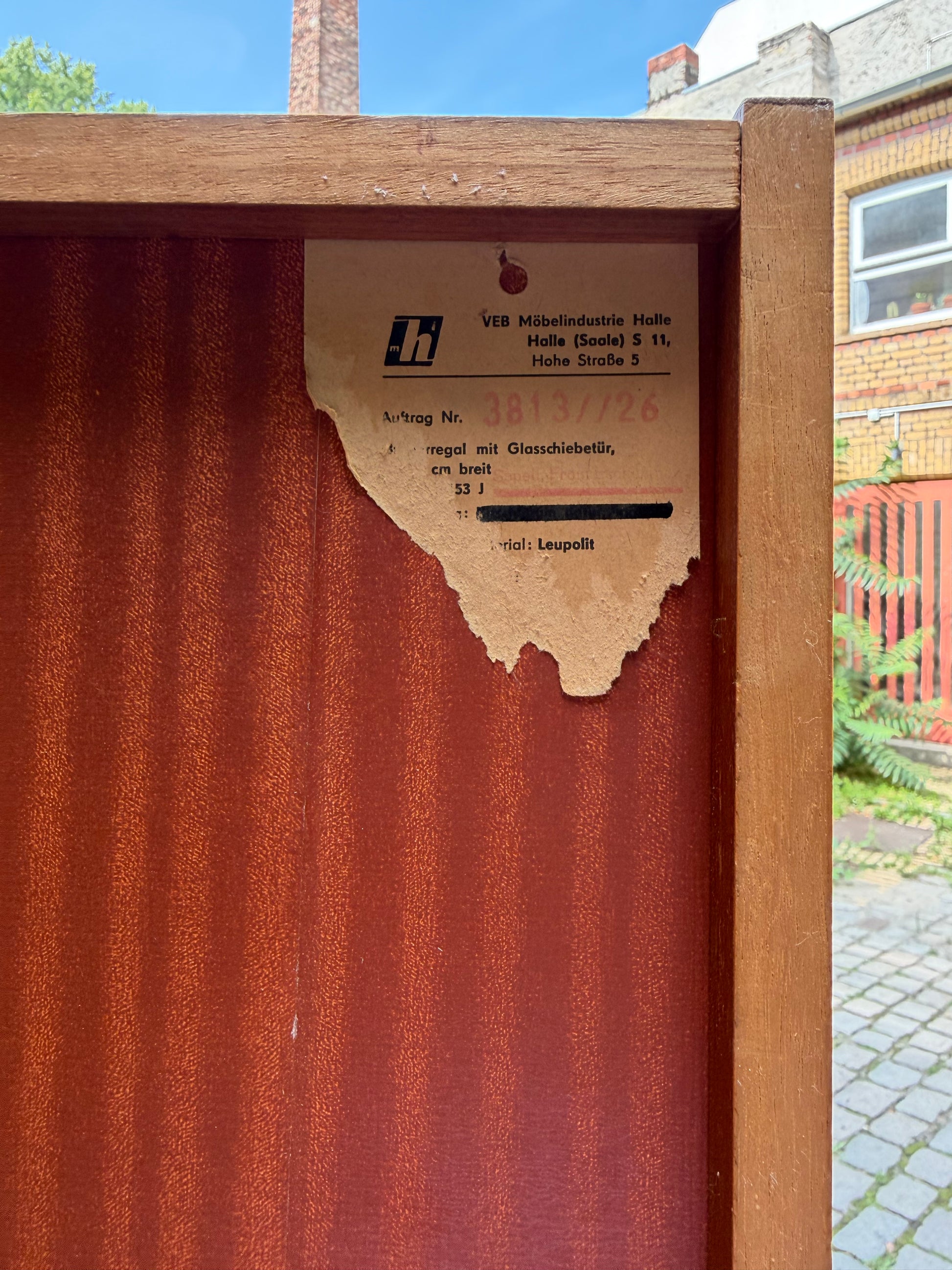 Aufsatzschrank mit Vitrine von VEB Möbelindustrie Halle