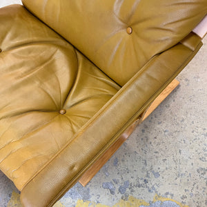 Set: Sessel Siesta mit Hocker Echtleder von Ingmar Relling für Westnofa