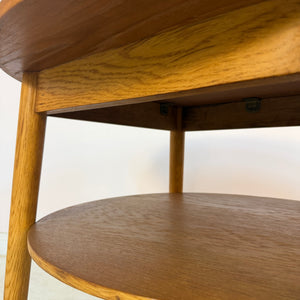 Runder Couchtisch Eiche & Teak aus Dänemark