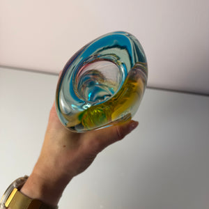 Vase Regenbogen Glas von Josef Rozinek für Borske Sklo