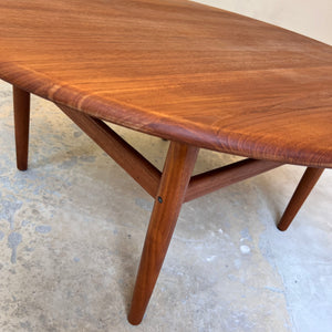 Runder Couchtisch Teak von Niels Bach