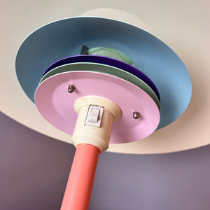 Tischlampe neu lackiert peach gelb