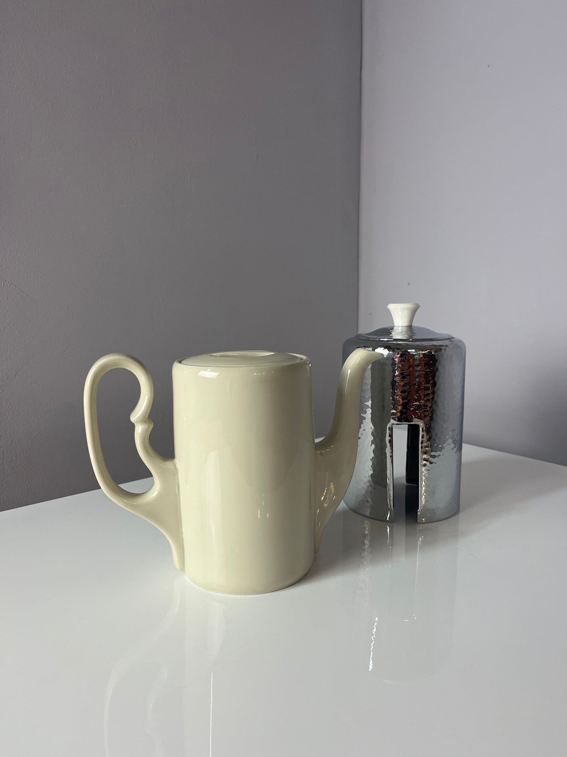 Kaffeekanne mit Warmhalter von J. Kronester Bavaria