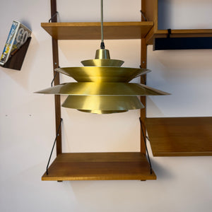 Lamellenlampe gold gelb von Bent Nordsted für Lyskær
