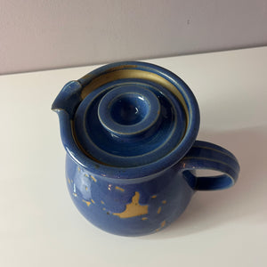 Teekanne blau Keramik