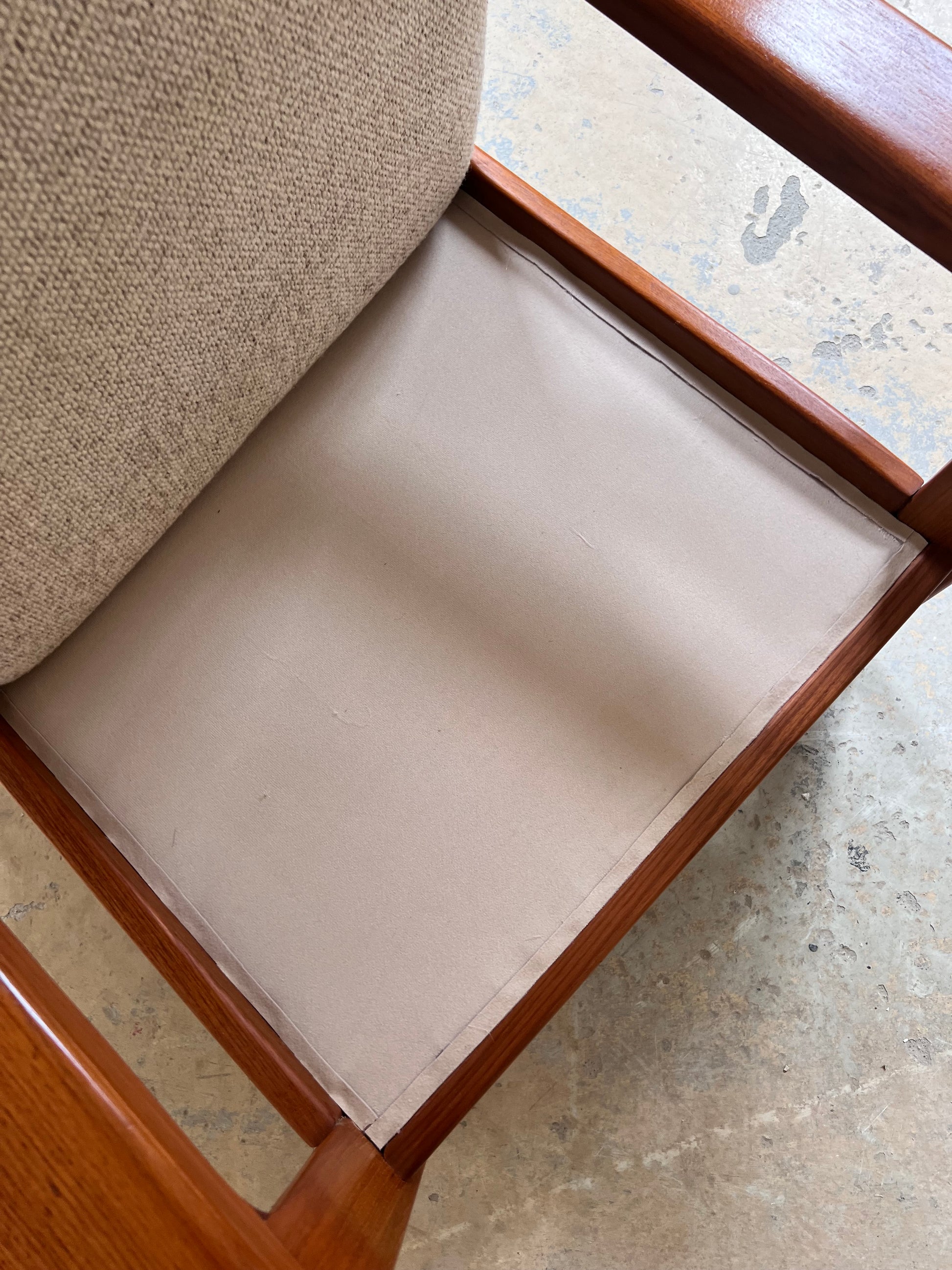 Sessel Teak & Wolle aus Dänemark