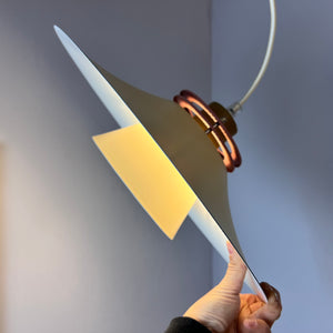 Lamellenlampe neu lackiert creme rosa braun