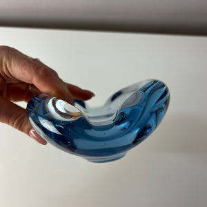 Aschenbecher hellblau Glas