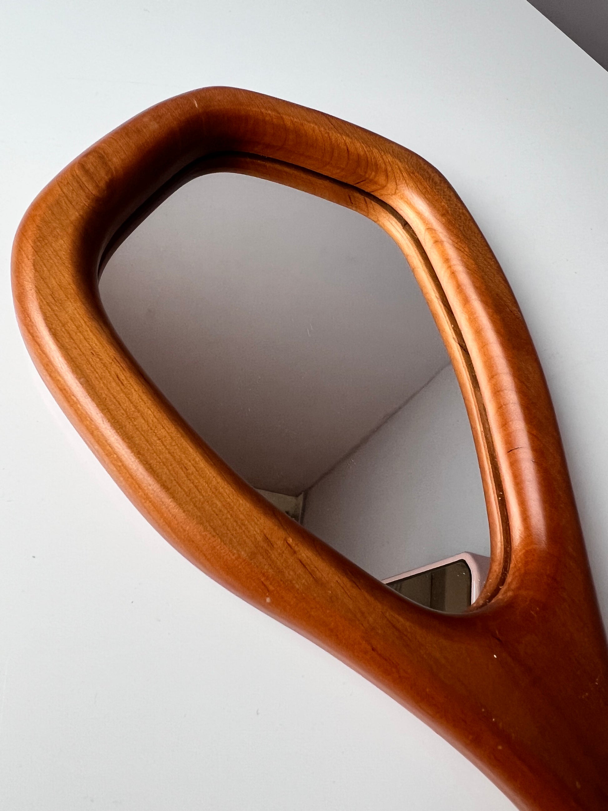 Handspiegel Buche 70er