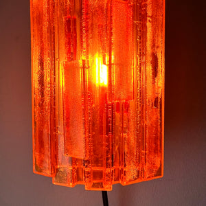 Wandlampe orange von Claus Bolby für Cebo