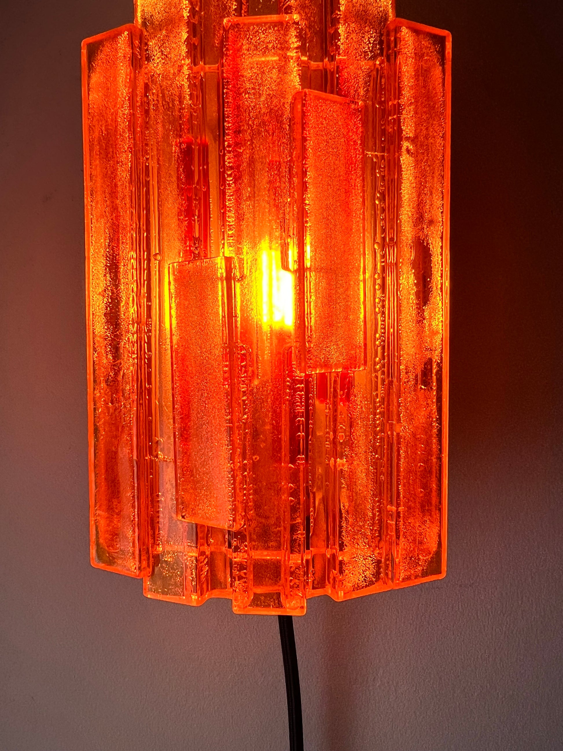 Wandlampe orange von Claus Bolby für Cebo