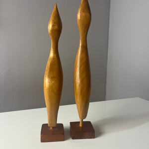 Set: 2 Kraniche Holz