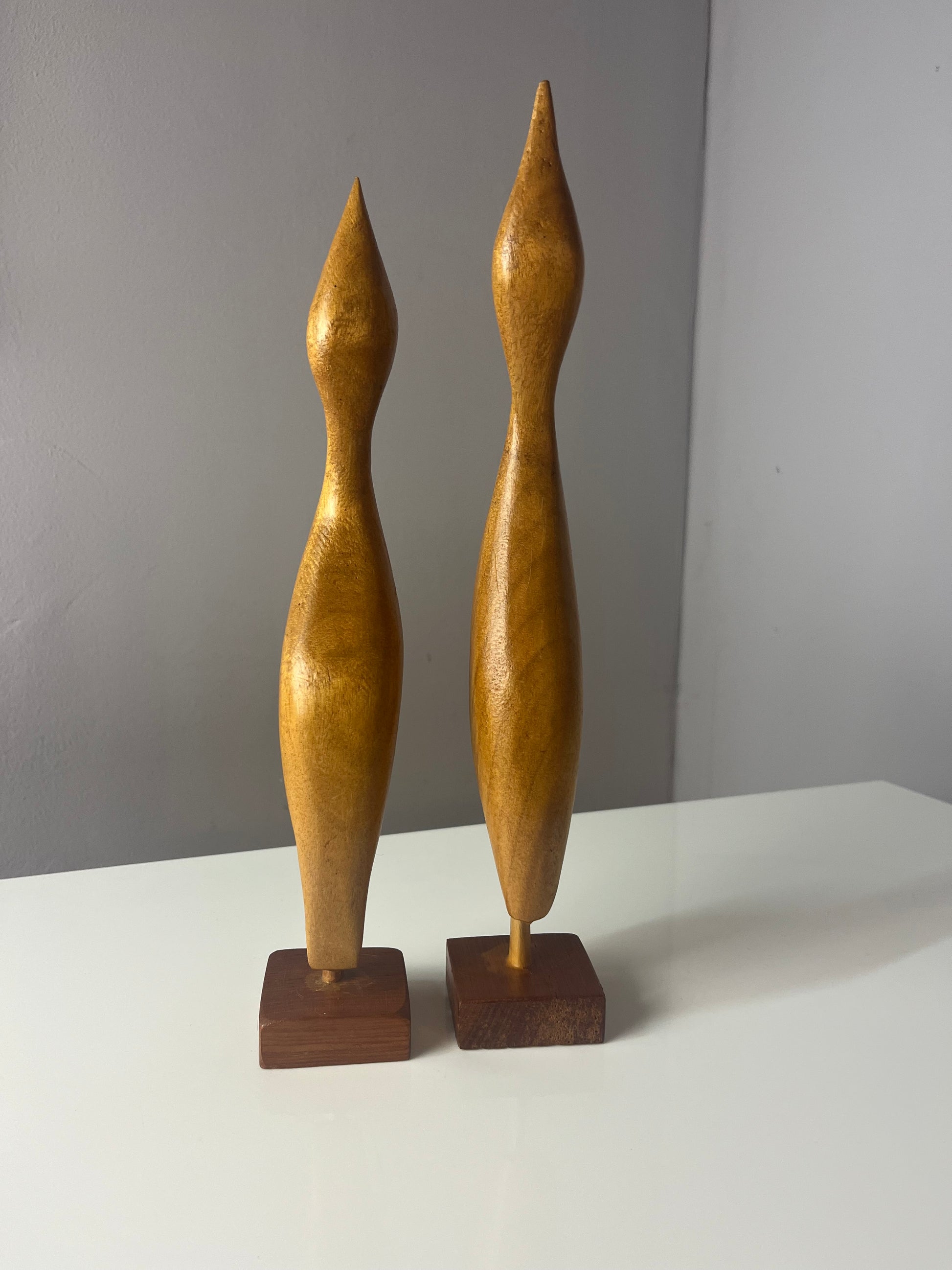 Set: 2 Kraniche Holz