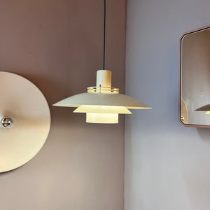 Lamellenlampe Dänemark cremeweiss
