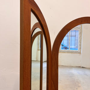 Klappbarer Wandspiegel Teak von Fakse Furniture aus Dänemark