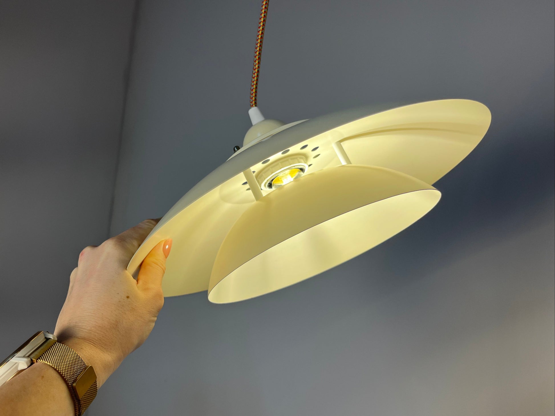 Lamellenlampe creme aus Dänemark