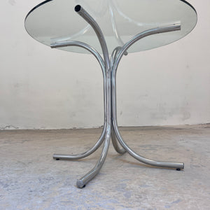 Runder Esstisch Glas & Chrom