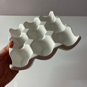 Eierwabe weiß Porzellan