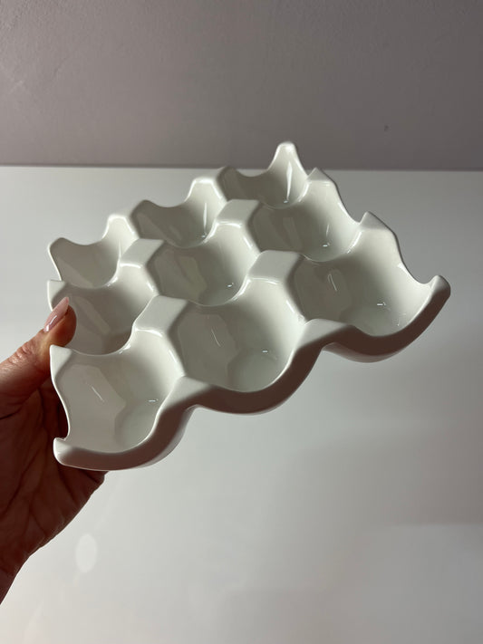 Eierwabe weiß Porzellan