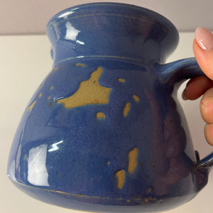 Teekanne blau Keramik