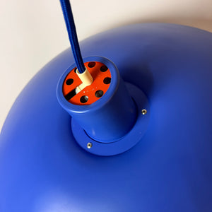 Lamellenlampe PH4 blau von Poul Henningsen für Louis Poulsen