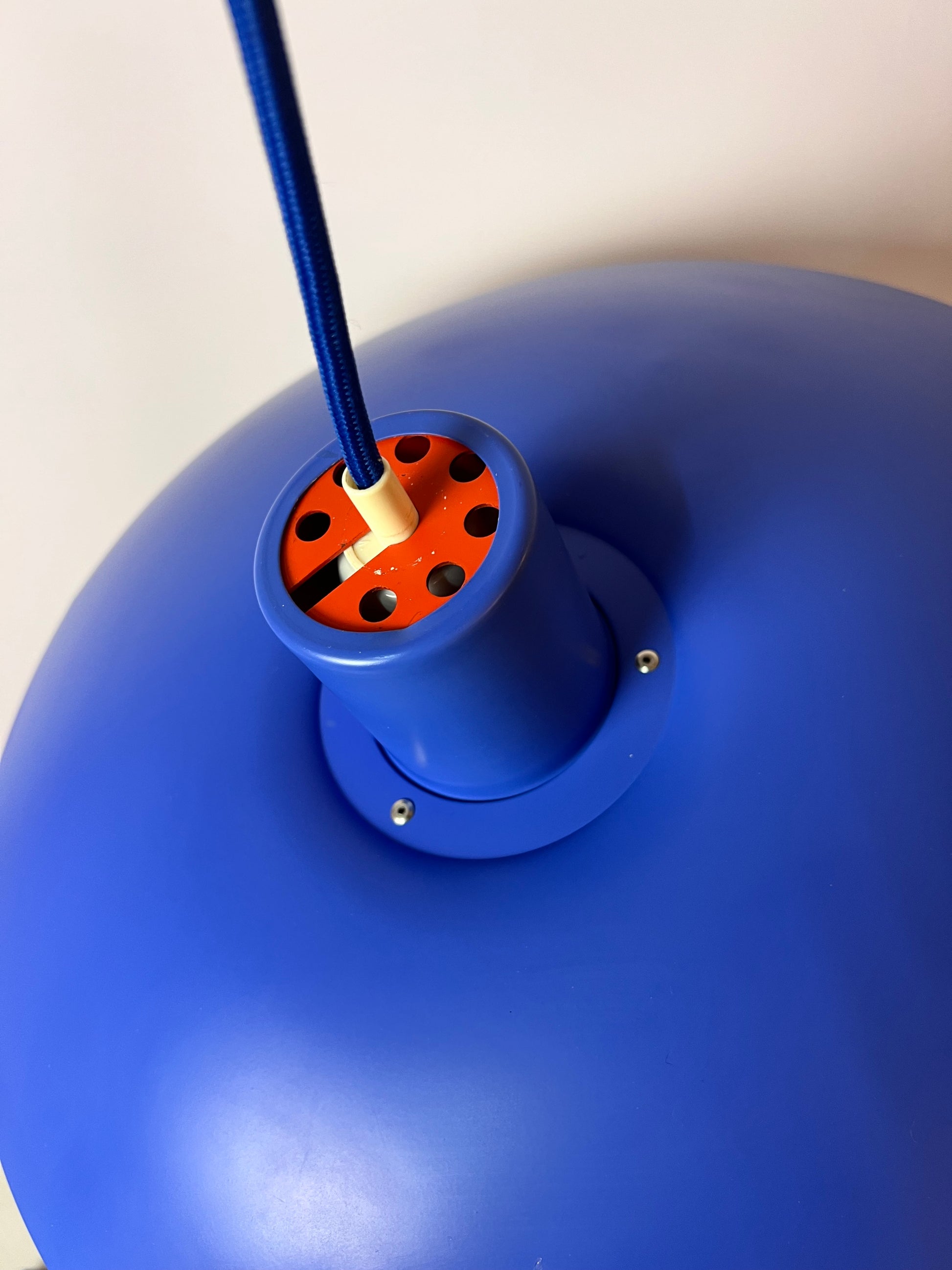 Lamellenlampe PH4 blau von Poul Henningsen für Louis Poulsen