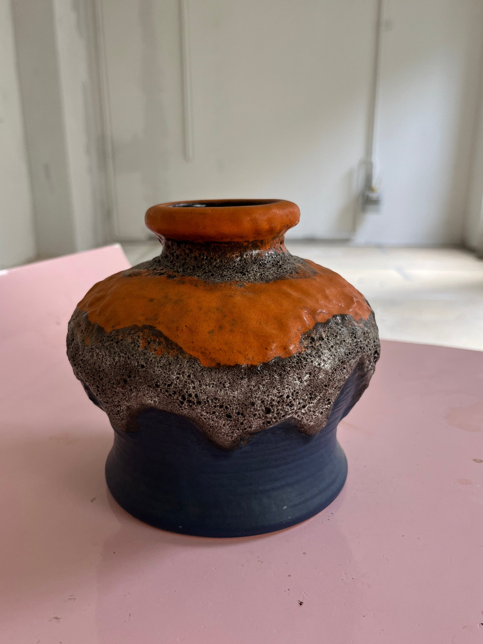 Vase 644-15 Fat Lava orange blau von Dümler & Breiden