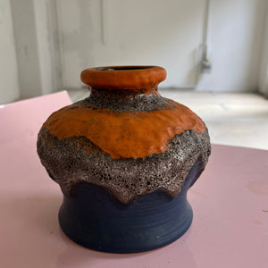 Vase 644-15 Fat Lava orange blau von Dümler & Breiden