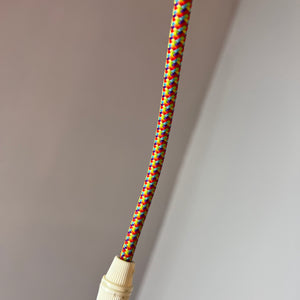 Hängelampe Opalglas Messing