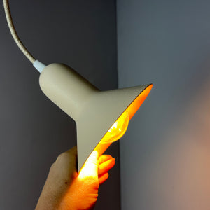 Hängelampe creme orange neu lackiert