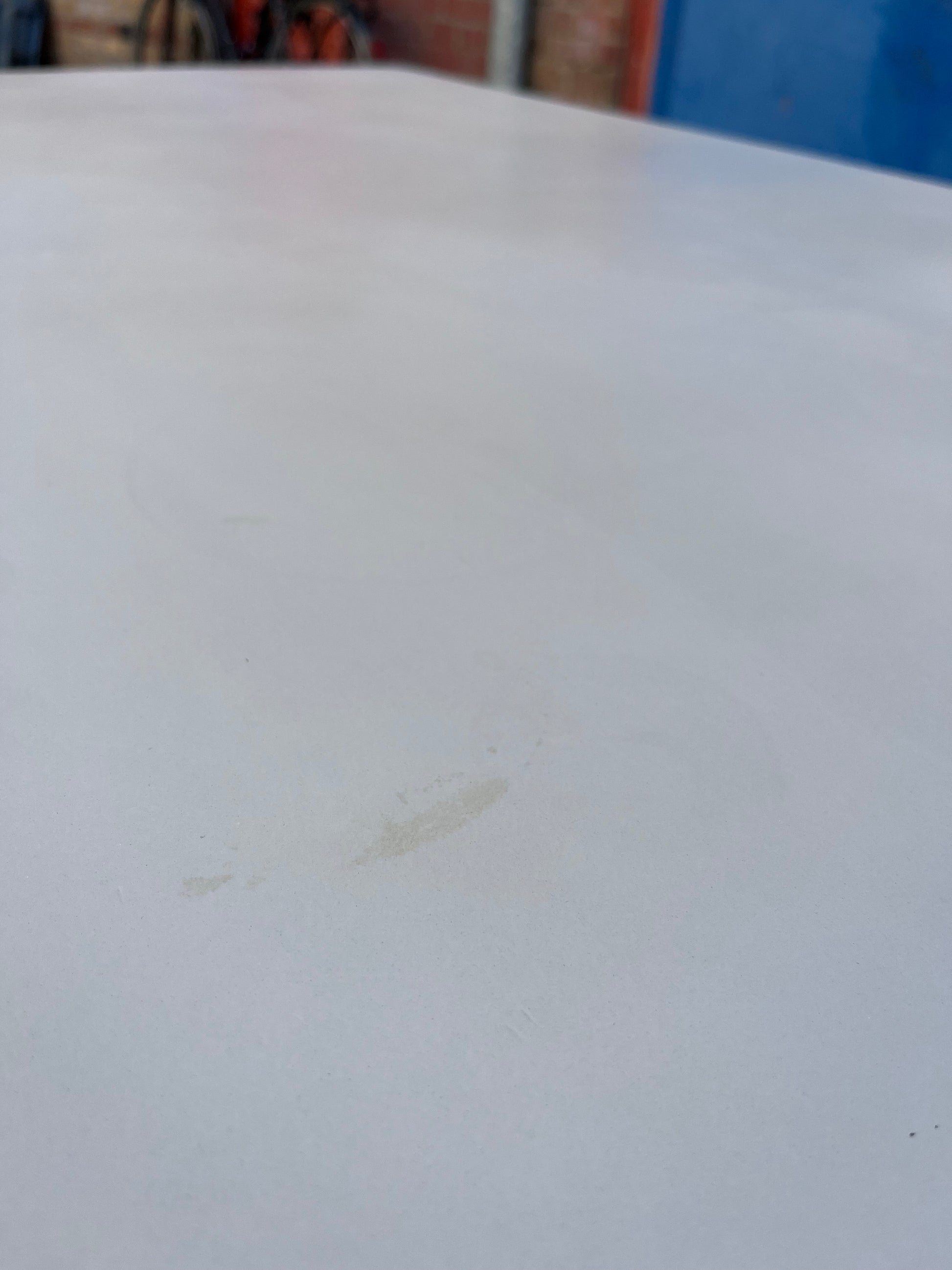 Esstisch mit Linoleum-Platte hellgrau Buche