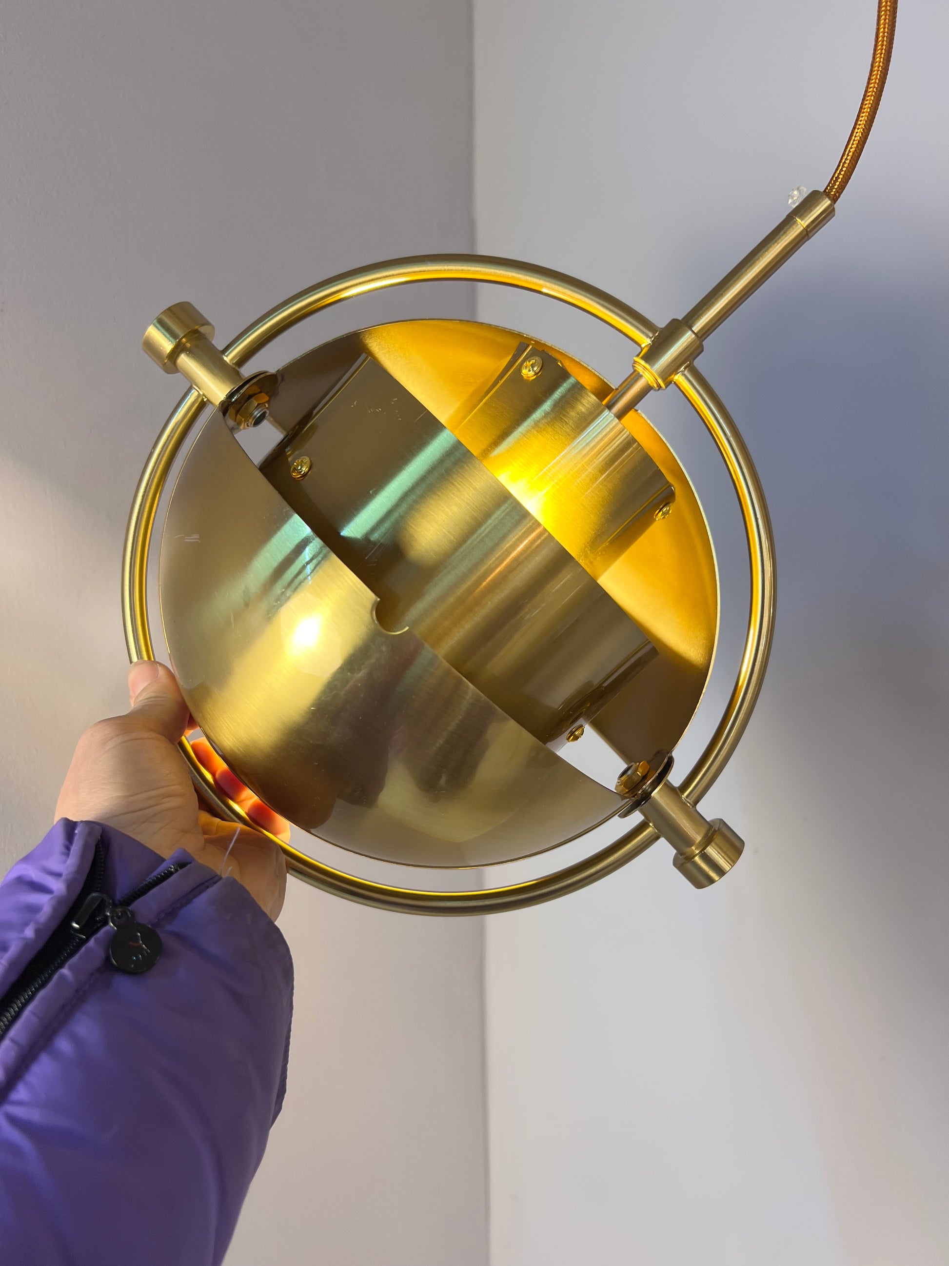 Hängelampe Multi-Lite Messing von Louis Weisdorf für GUBI