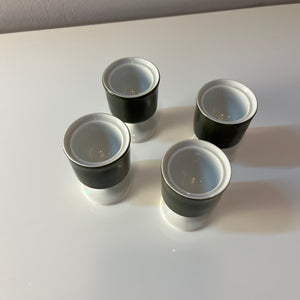Set: 4x Eierbecher Modulation Secunda grün von Tapio Wirkkala für Rosenthal