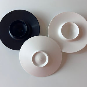 Set: 3x Eierbecher schwarz weiß Melamin von Torben Ørskov