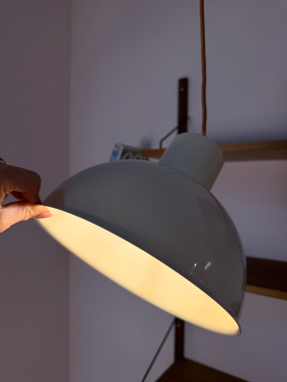 Bunkerlampe cremeweiß aus Dänemark