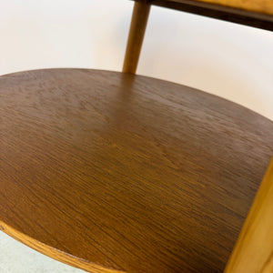 Runder Couchtisch Eiche & Teak aus Dänemark