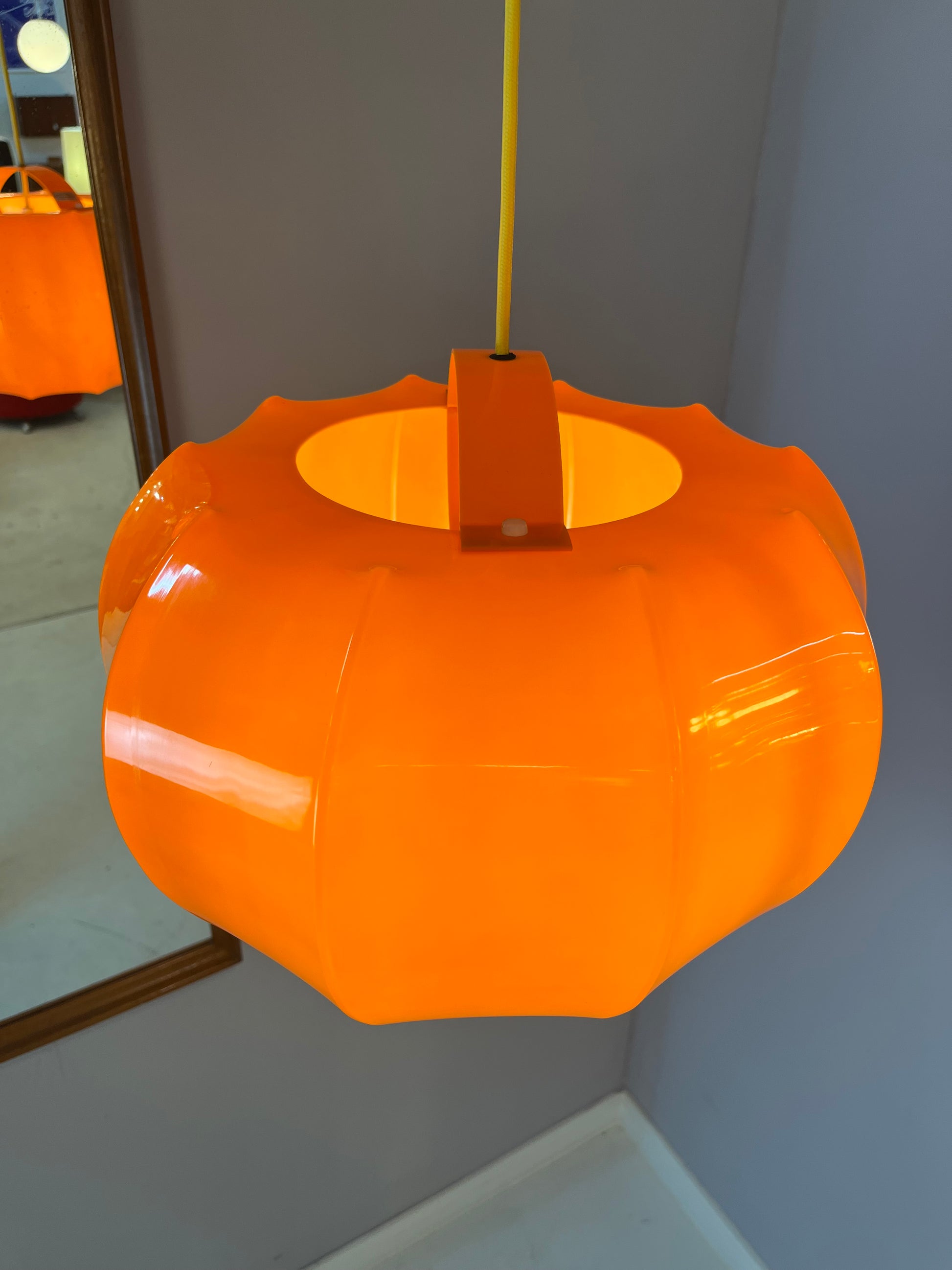 Hängelampe orange Kunststoff von Ilka Plast