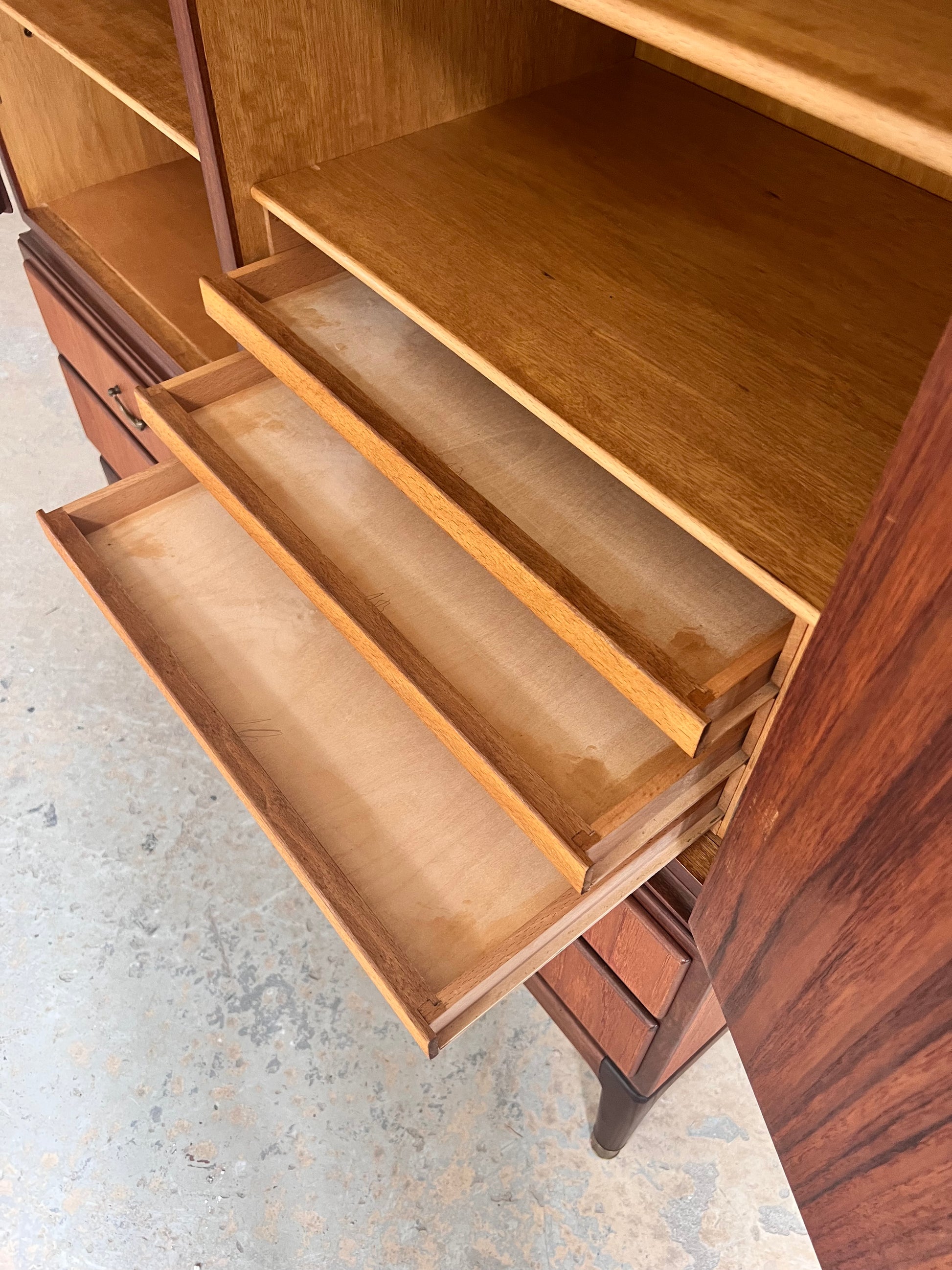 Büroschrank Teak mit Schloss aus Dänemark