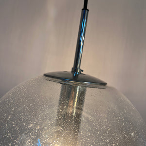 Kugellampe Glas Chrom von Glashütte Limburg