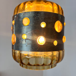 Hängelampe Kupfer Glas von Raak