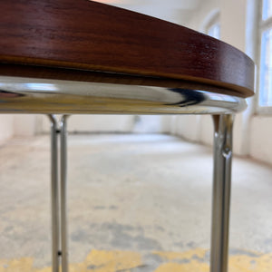 Runder Esstisch Palisander & Chrom