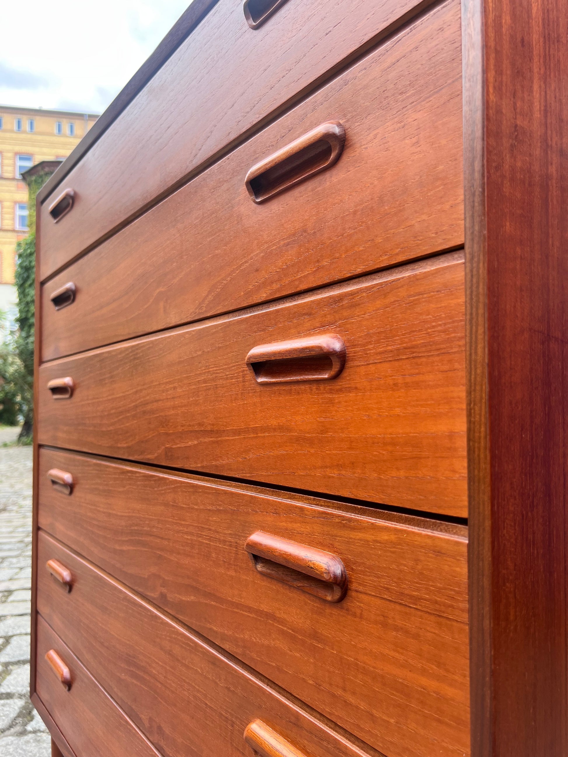 Breite Kommode Teak zugeschrieben Borge Mogensen