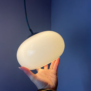 Hängelampe weiß Glas Chrom