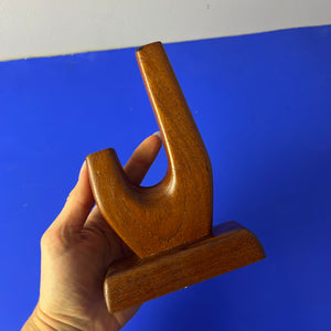 Zweiarmiger Kerzenständer Teak